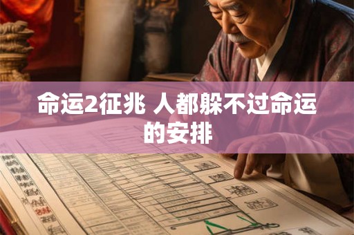 命运2征兆 人都躲不过命运的安排 命运2征兆 人都躲不过命运的安排