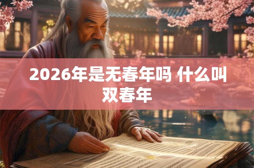2026年是无春年吗 什么叫双春年 2026年是无春年吗 什么叫双春年