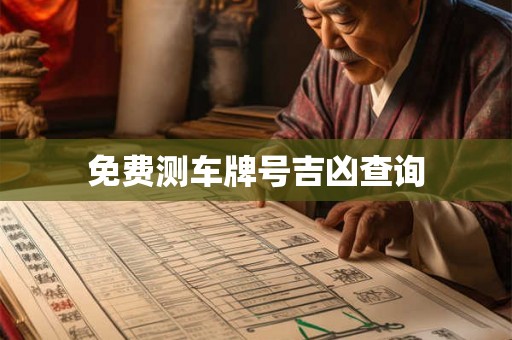 免费测车牌号吉凶查询