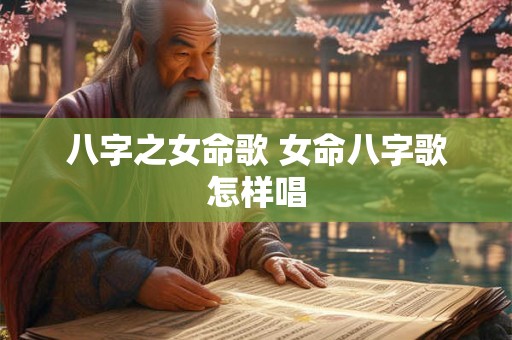 八字之女命歌 女命八字歌怎样唱 八字之女命歌 女命八字歌怎样唱