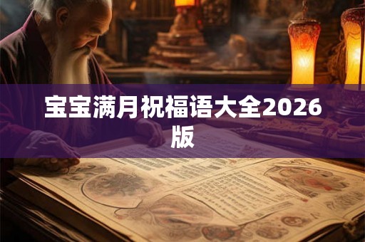 宝宝满月祝福语大全2026版 宝宝满月祝福语大全2026版