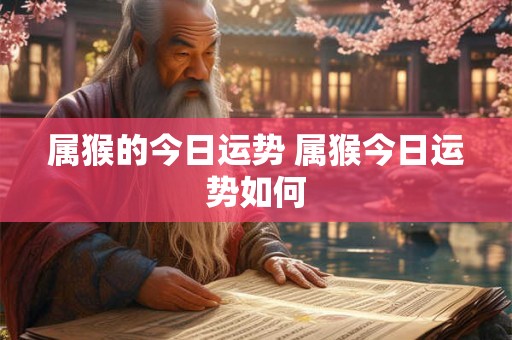 属猴的今日运势 属猴今日运势如何 属猴的今日运势 属猴今日运势如何