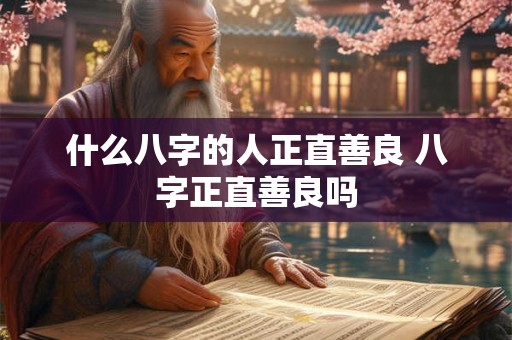 什么八字的人正直善良 八字正直善良吗