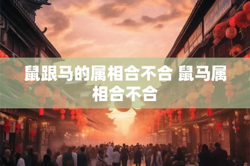 鼠跟马的属相合不合 鼠马属相合不合 鼠跟马的属相合不合 鼠马属相合不合