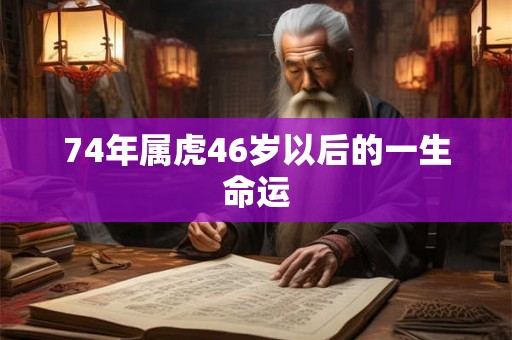 74年属虎46岁以后的一生命运 74年属虎46岁以后的一生命运