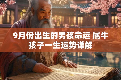 9月份出生的男孩命运 属牛孩子一生运势详解 9月份出生的男孩命运 属牛孩子一生运势详解