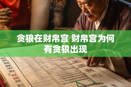 贪狼在财帛宫 财帛宫为何有贪狼出现