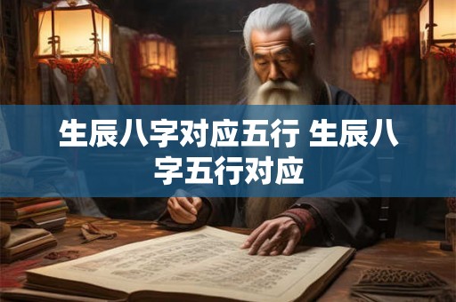 生辰八字对应五行 生辰八字五行对应