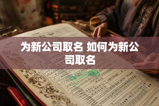 为新公司取名 如何为新公司取名 为新公司取名 如何为新公司取名
