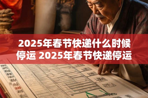 2025年春节快递什么时候停运 2025年春节快递停运时间