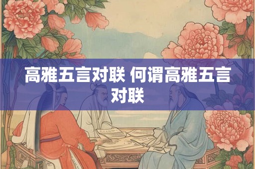 高雅五言对联 何谓高雅五言对联 高雅五言对联 何谓高雅五言对联