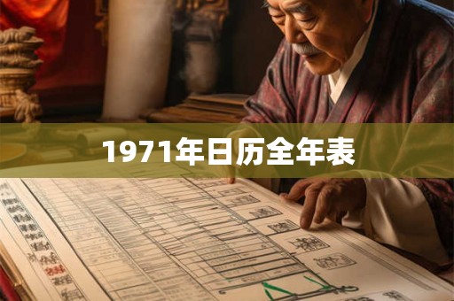 1971年日历全年表 1971年日历全年表