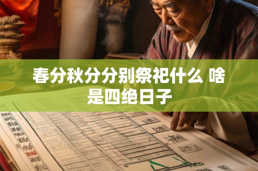 春分秋分分别祭祀什么 啥是四绝日子 春分秋分分别祭祀什么 啥是四绝日子