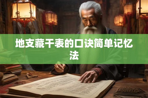 地支藏干表的口诀简单记忆法 地支藏干表的口诀简单记忆法