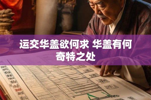 运交华盖欲何求 华盖有何奇特之处 运交华盖欲何求 华盖有何奇特之处