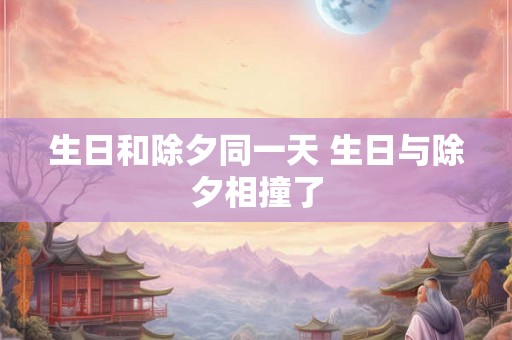 生日和除夕同一天 生日与除夕相撞了 生日和除夕同一天 生日与除夕相撞了