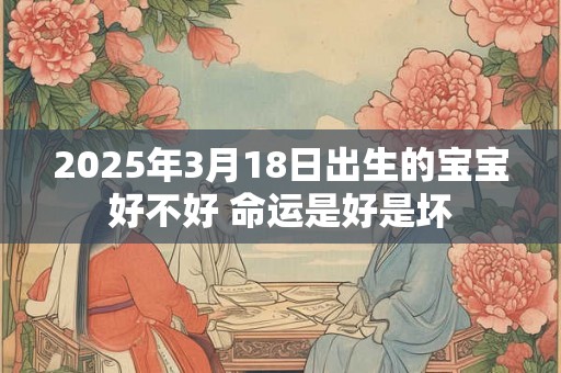 2025年3月18日出生的宝宝好不好 命运是好是坏 2025年3月18日出生的宝宝好不好 命运是好是坏