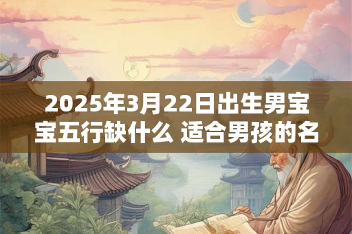 2025年3月22日出生男宝宝五行缺什么 适合男孩的名字