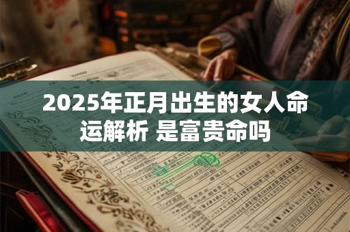 2025年正月出生的女人命运解析 是富贵命吗 2025年正月出生的女人命运解析 是富贵命吗