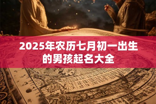2025年农历七月初一出生的男孩起名大全 2025年农历七月初一出生的男孩起名大全
