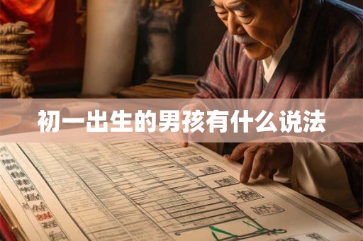 初一出生的男孩有什么说法