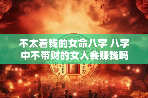 不太看钱的女命八字 八字中不带财的女人会赚钱吗