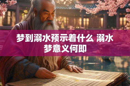 梦到溺水预示着什么 溺水梦意义何即 梦到溺水预示着什么 溺水梦意义何即