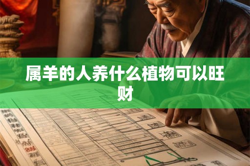 属羊的人养什么植物可以旺财