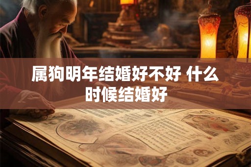 属狗明年结婚好不好 什么时候结婚好