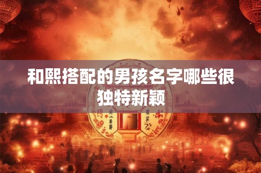 和熙搭配的男孩名字哪些很独特新颖