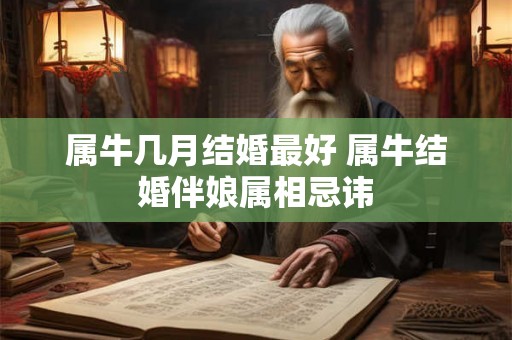 属牛几月结婚最好 属牛结婚伴娘属相忌讳 属牛几月结婚最好 属牛结婚伴娘属相忌讳