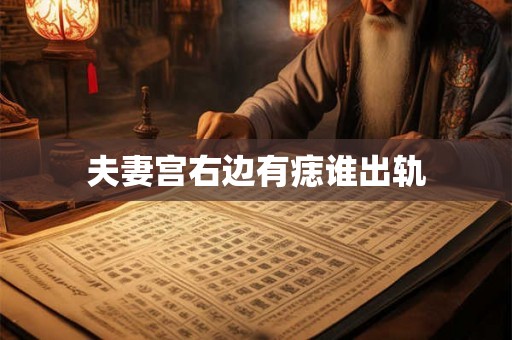 夫妻宫右边有痣谁出轨 夫妻宫右边有痣谁出轨