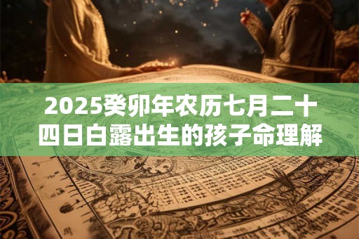 2025癸卯年农历七月二十四日白露出生的孩子命理解析 2025癸卯年农历七月二十四日白露出生的孩子命理解析