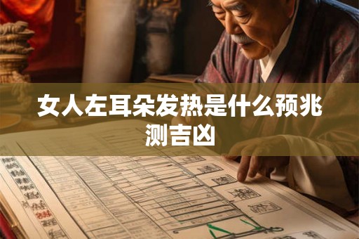 女人左耳朵发热是什么预兆测吉凶