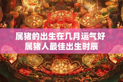 属猪的出生在几月运气好 属猪人最佳出生时辰 属猪的出生在几月运气好 属猪人最佳出生时辰