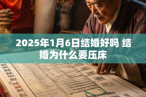 2025年1月6日结婚好吗 结婚为什么要压床 2025年1月6日结婚好吗 结婚为什么要压床