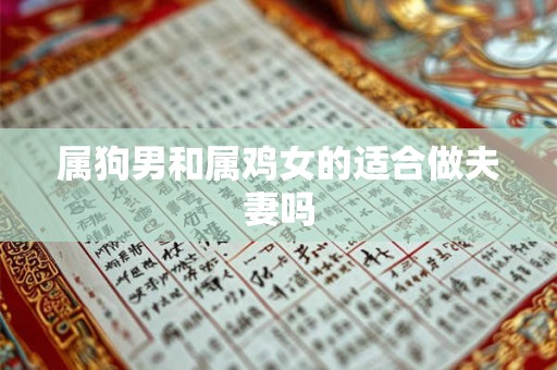 属狗男和属鸡女的适合做夫妻吗 属狗男和属鸡女的适合做夫妻吗