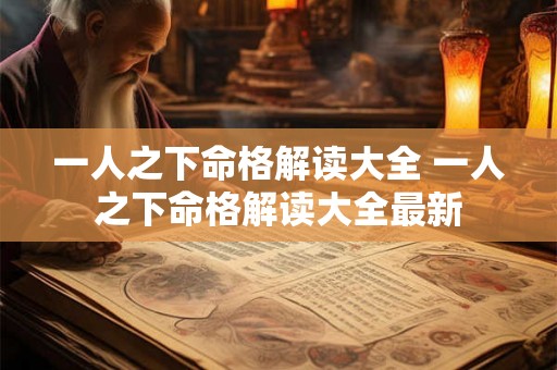 一人之下命格解读大全 一人之下命格解读大全最新 一人之下命格解读大全 一人之下命格解读大全最新