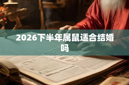 2026下半年属鼠适合结婚吗