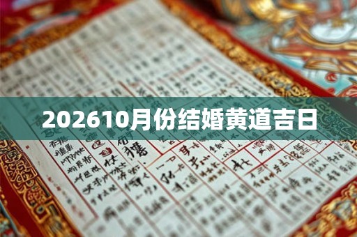 202610月份结婚黄道吉日 202610月份结婚黄道吉日