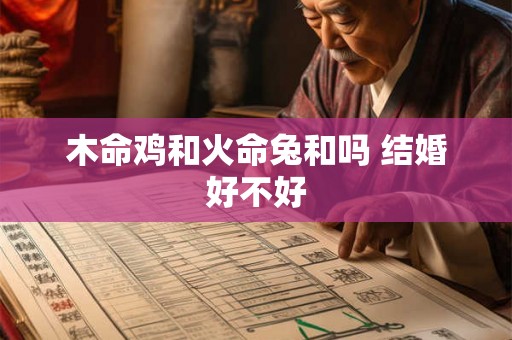 木命鸡和火命兔和吗 结婚好不好