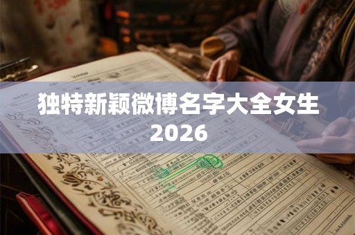 独特新颖微博名字大全女生2026 独特新颖微博名字大全女生2026