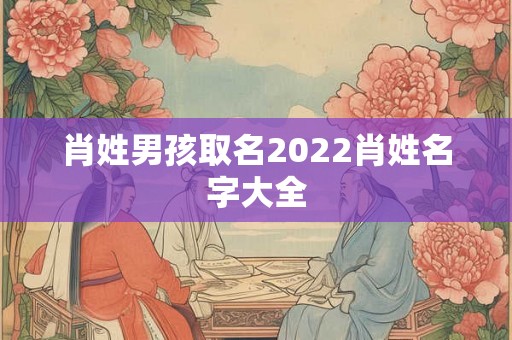 肖姓男孩取名2022肖姓名字大全