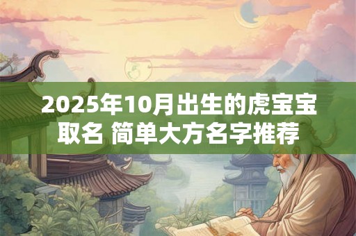 2025年10月出生的虎宝宝取名 简单大方名字推荐