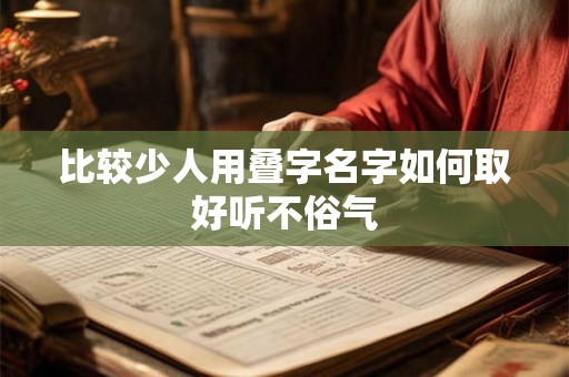比较少人用叠字名字如何取好听不俗气
