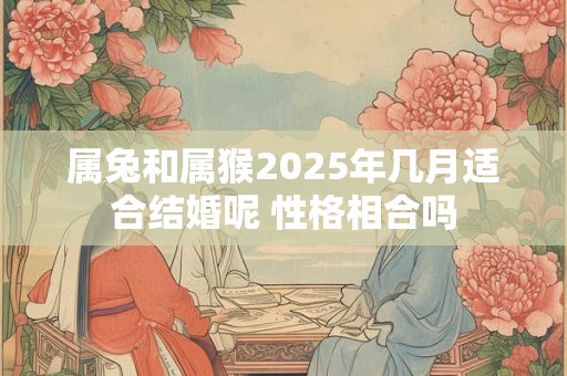 属兔和属猴2025年几月适合结婚呢 性格相合吗 属兔和属猴2025年几月适合结婚呢 性格相合吗