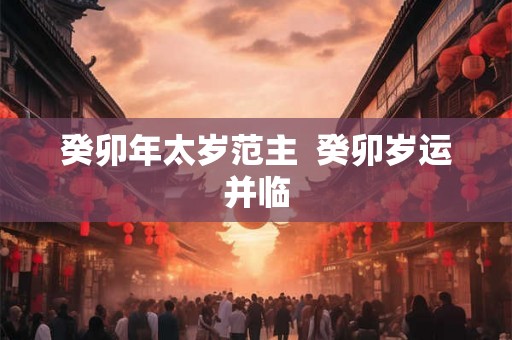 癸卯年太岁范主 癸卯岁运并临 癸卯年太岁范主 癸卯岁运并临