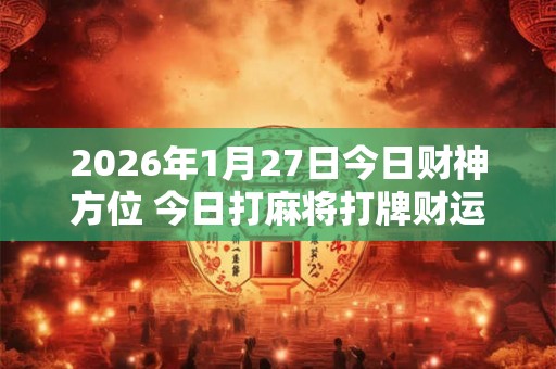 2026年1月27日今日财神方位 今日打麻将打牌财运方位 2026年1月27日今日财神方位 今日打麻将打牌财运方位