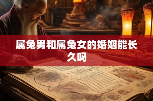 属兔男和属兔女的婚姻能长久吗