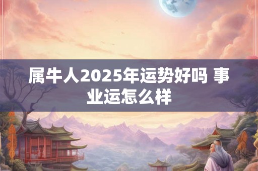 属牛人2025年运势好吗 事业运怎么样